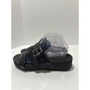Vionic Sandals Womens Pacific Rio Black Lizard size 9 wedges sandals